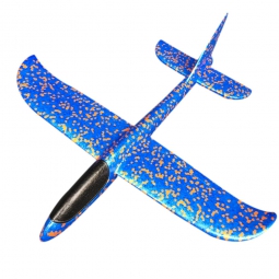 Самолет-планер из пенопласта метательный (большой) синий