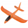 Самолет-планер из пенопласта метательный (большой) Оранжевый