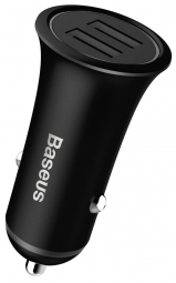 Автомобильное зарядное устройство Baseus Metal Car Charger Chargeable Trumpet 3.1A Black (Черный)