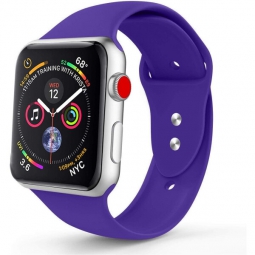 Силиконовый ремешок для Apple Watch 40/38mm, фиолетовый
