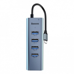 Хаб Baseus Enjoy series Type-C to USB3.0*4+PD HUB adapter Grey