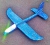 Самолет-планер с диодами из пенопласта метательный (большой) синий