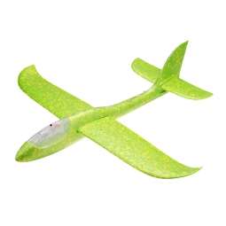 Самолет-планер с диодами из пенопласта метательный (большой) зеленый