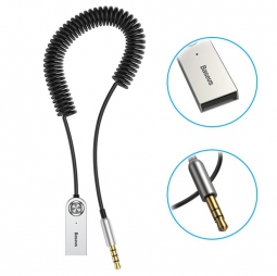 Bluetooth AUX аудиоадаптер Baseus BA01 USB Wireless adapter cable black