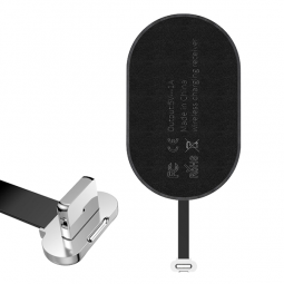 Приемник беспроводной зарядки Baseus Microfiber Wireless Charging Receiver, QI for lightning (WXATE-A01) black