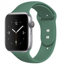Силиконовый ремешок для Apple Watch 44/42 mm, темно зеленый