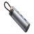 Хаб USB-концентратор Baseus Metal Gleam Series 7-in-1 Multifunctional Type-C HUB Docking Station Gray (WKWG020113)