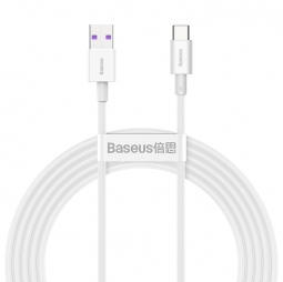 Кабель Mobileocean Baseus USB Superior Series Fast Charging, USB Type-C 6A 2 м, белый
