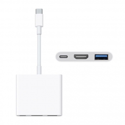 Адаптер Apple USB Type-C - USB/HDMI/USB Type-C (MUF82), белый