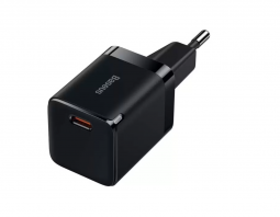 Сетевое зарядное устройство Baseus GaN3 Fast Charger 1C 30W EU Black CCGN010101