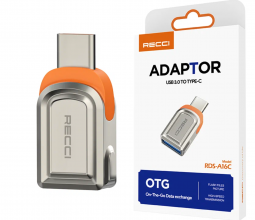 Переходник Type-C на USB 3.0 Recci RDS-A16C OTG, серый