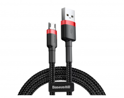 Кабель Baseus carfule USB- Micro 2.4A 2m Red/Black/Black