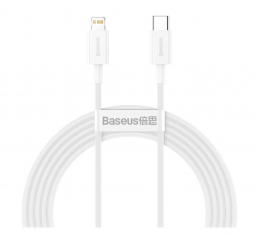 Кабель USB-C BASEUS Superior Series Fast Charging, Type-C - Lightning, 20W, 2 м, белый
