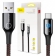Кабель Baseus C-shaped Light Intelligent power-off Cable USB to USB Type-C 3A 1 м, цвет Черный (CATCD-01)
