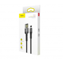 Кабель Baseus Cafule Cable Special Edition USB - Lightning 1.5A, 2 м, черный (CALKLF-HG1)