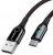 Кабель Baseus C-shaped Light Intelligent power-off Cable USB to USB Type-C 3A 1 м, цвет Черный (CATCD-01)