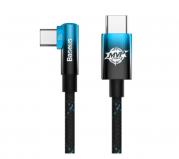 Кабель USB-C Baseus MVP 2 Elbow-shaped Fast Charging, Type-C - Type-C, 100W, 1 м, синий