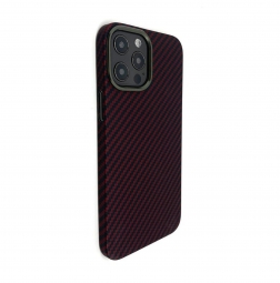Чехол K-Doo Kevlar Case для iPhone 12/12 Pro красно-чёрный карбон