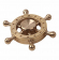 Металлический латунный cпиннер штурвал - Brass Wheel Spinner Gold