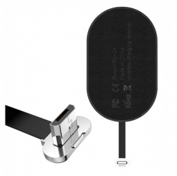 Приемник беспроводной зарядки Baseus Microfiber Wireless Charging Receiver, QI на Micro USB (WXATE-C01) black