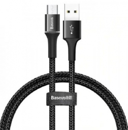 Кабель Baseus Halo Data Cable USB - Micro 2A 1м, цвет Черный (CAMGH-B01)